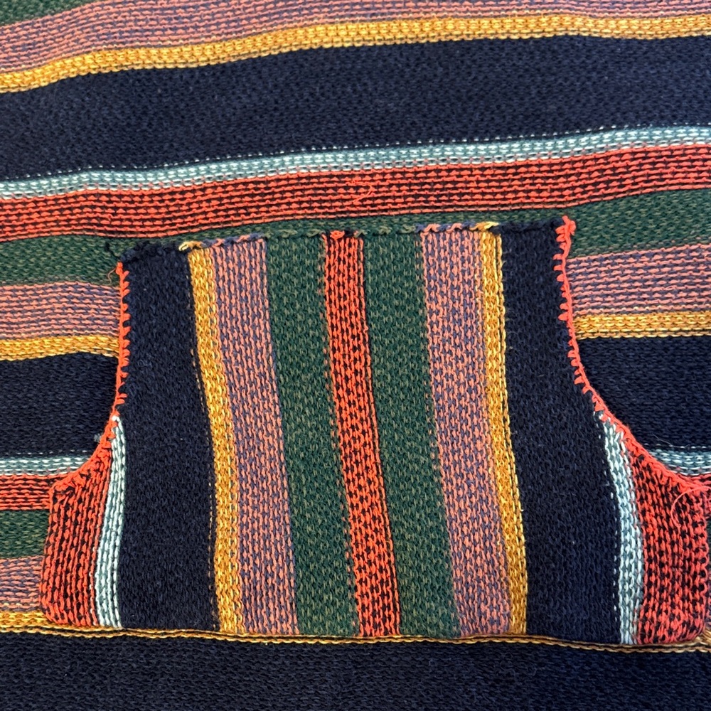 American Eagle Multicolor Baja Pullover Hooded Knit Sweater Women's M - Picture 6 of 10